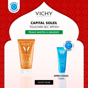 Vichy Capital soleil Crème Anti-brillance + Après Soleil 100ml Pack