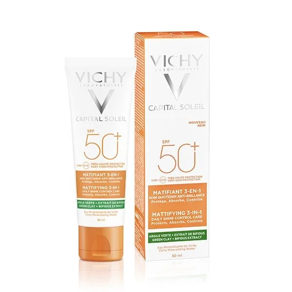 Vichy Capital Soleil Crème Solaire Matifiante 3en1 SPF50+ Peau Mixte Acnéique | 50ml – Image 4