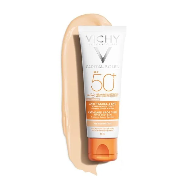 Vichy Capital Soleil Soin Anti-Taches Teinté 3en1 SPF50+ Tous Types de Peaux | 50ml – Image 3
