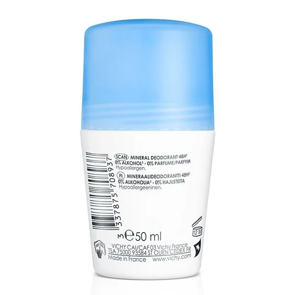 Vichy Dermo-Tolérance Déodorant Minéral 48H Bille Sans Sels d’Aluminium Peau Sensible et Réactive | 50ml – Image 5