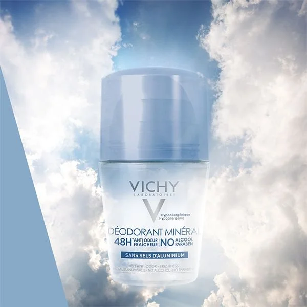 Vichy Dermo-Tolérance Déodorant Minéral 48H Bille Sans Sels d’Aluminium Peau Sensible et Réactive | 50ml – Image 6