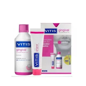 Vitis Gingival Dentifrice 75ml + Bain de Bouche 500ml + Brosse à Dent